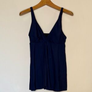 Croft & Barrow Womens Tummy Slimmer Swim dress Navy Blue size 14